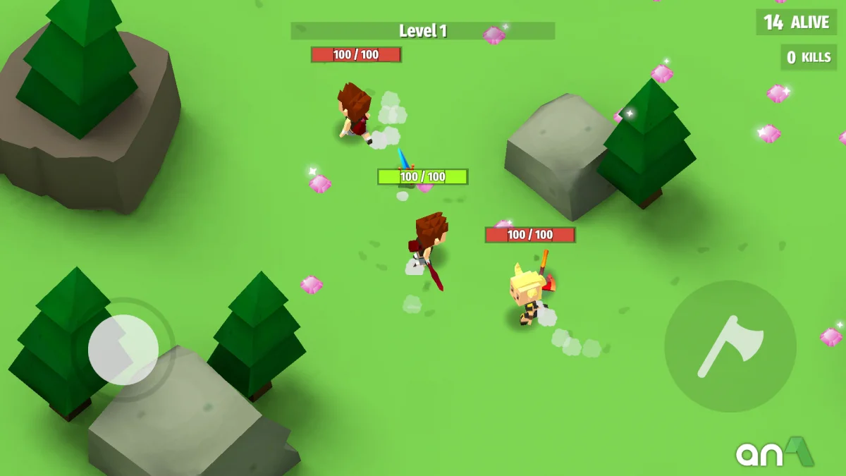 AXES.io Mod Apk gameplay screenshot 2