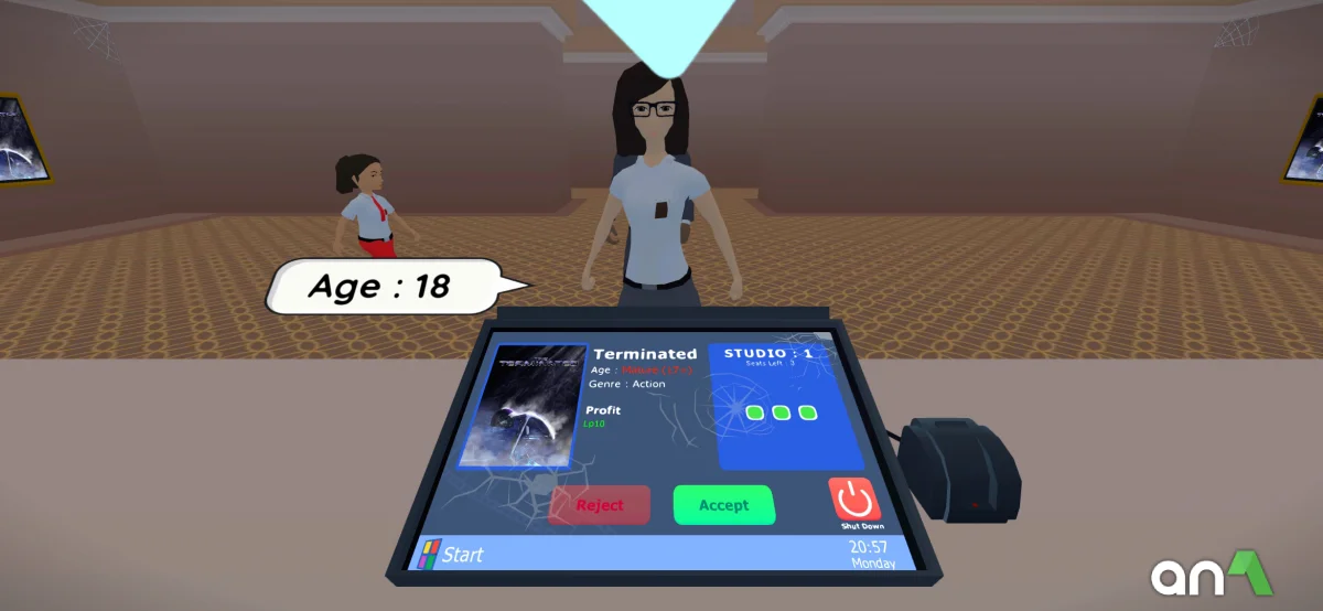 Bioskop Simulator Mod Apk gameplay screenshot 2