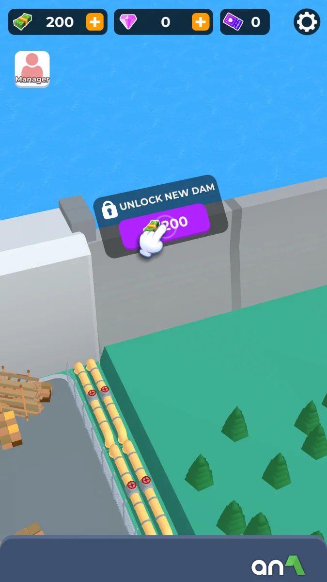 Dam Builder Mod Apk gameplay screenshot 1