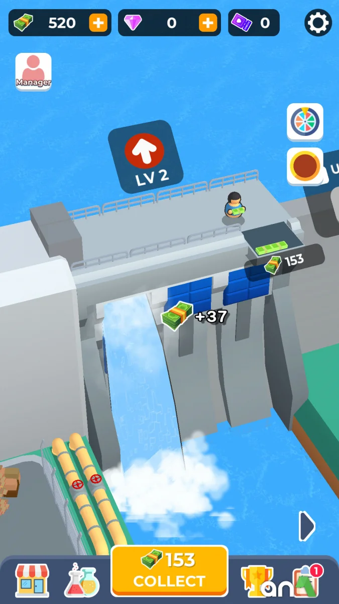 Dam Builder Mod Apk gameplay screenshot 2