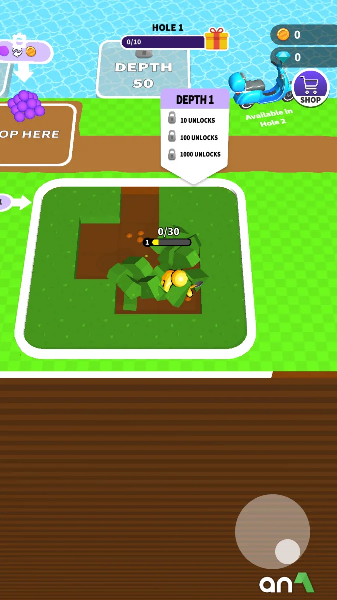 Dig Deep Mod Apk gameplay screenshot 1