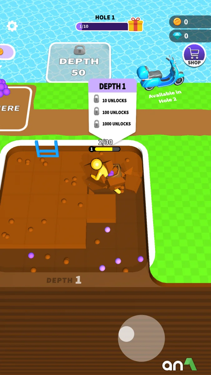 Dig Deep Mod Apk gameplay screenshot 3