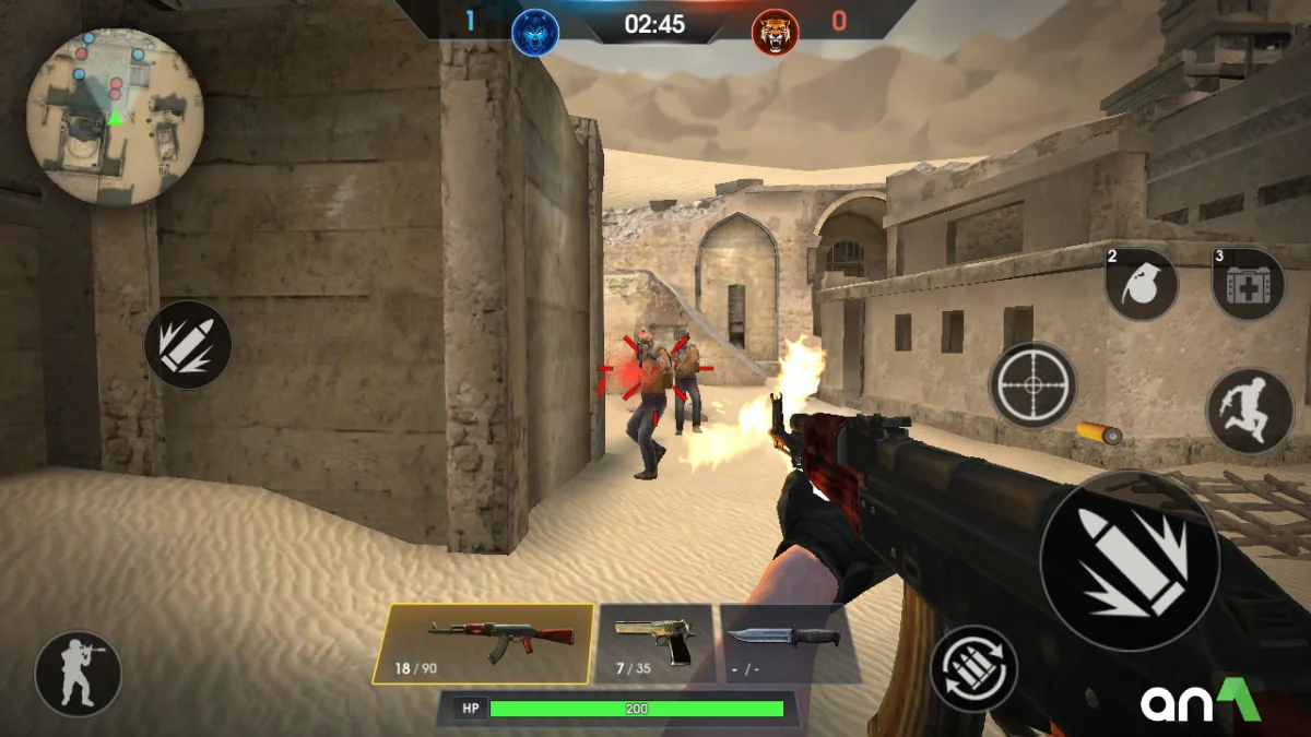 FPS Online Strike Mod Apk gameplay screenshot 2