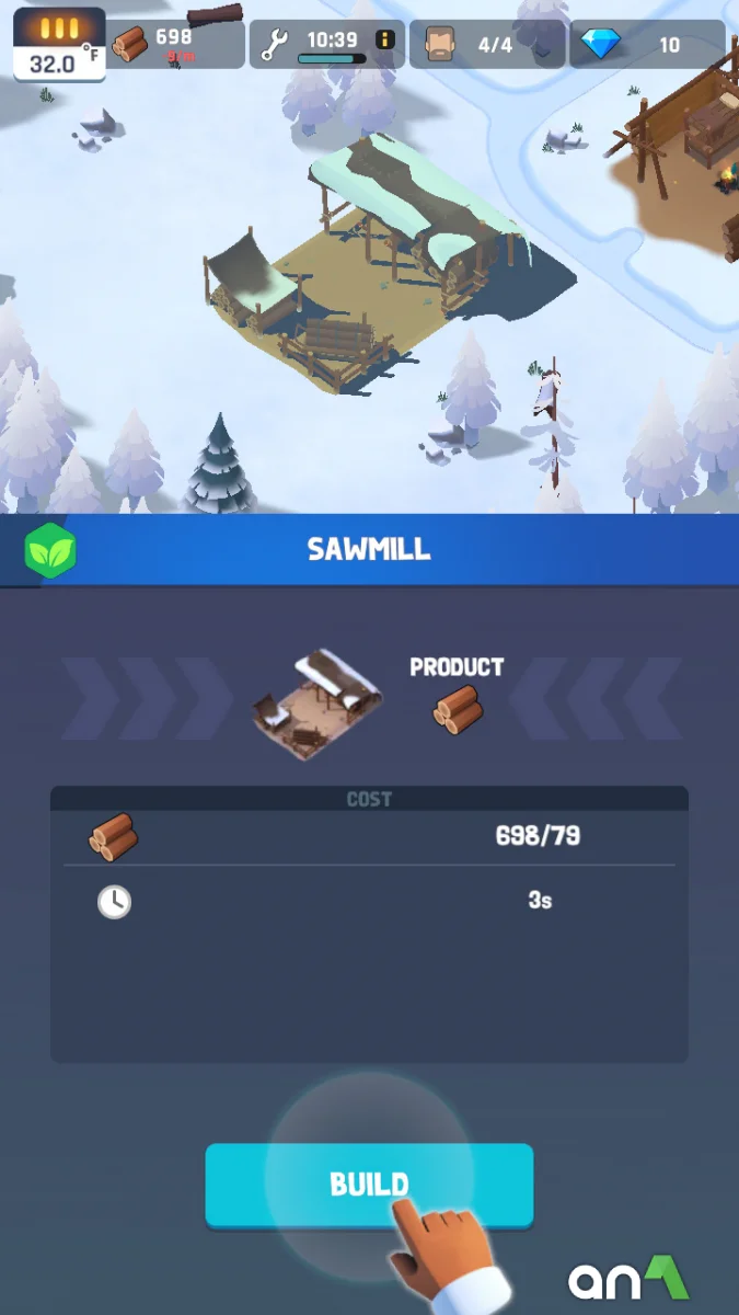 Frozen City Mod Apk gameplay screenshot 2