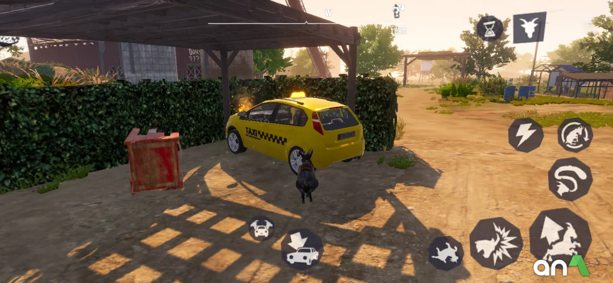 Goat Simulator 3 Mod Apk gameplay screenshot 1