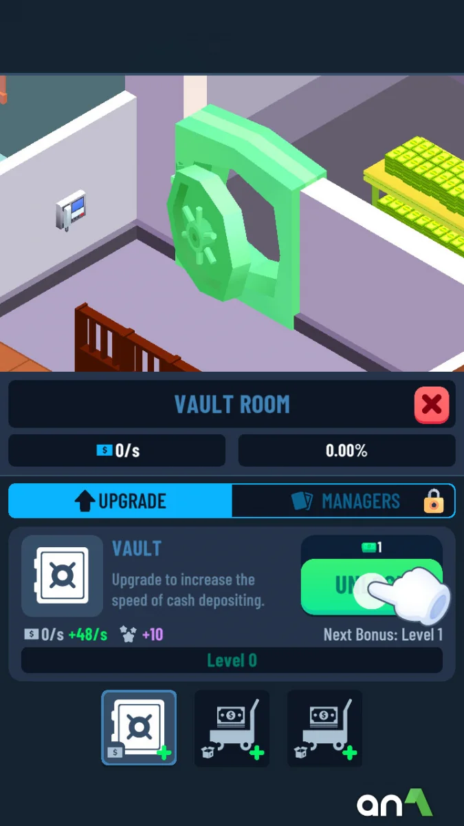 Idle Bank Tycoon Mod Apk gameplay screenshot 4