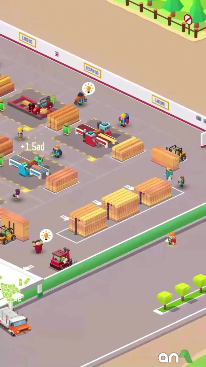 Idle Lumber Empire Mod Apk gameplay screenshot 1