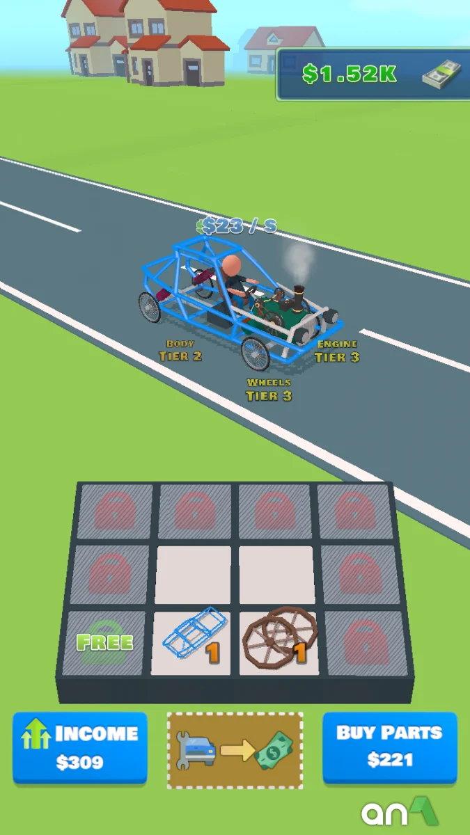 Idle Racer Mod Apk gameplay screenshot 1