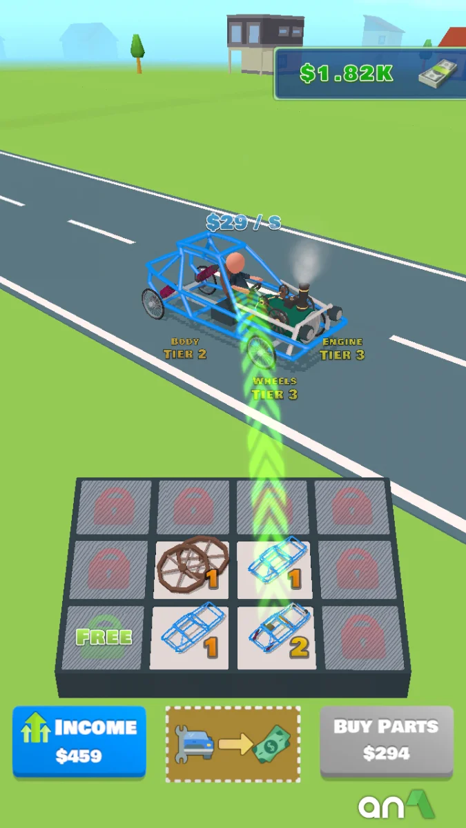 Idle Racer Mod Apk gameplay screenshot 2