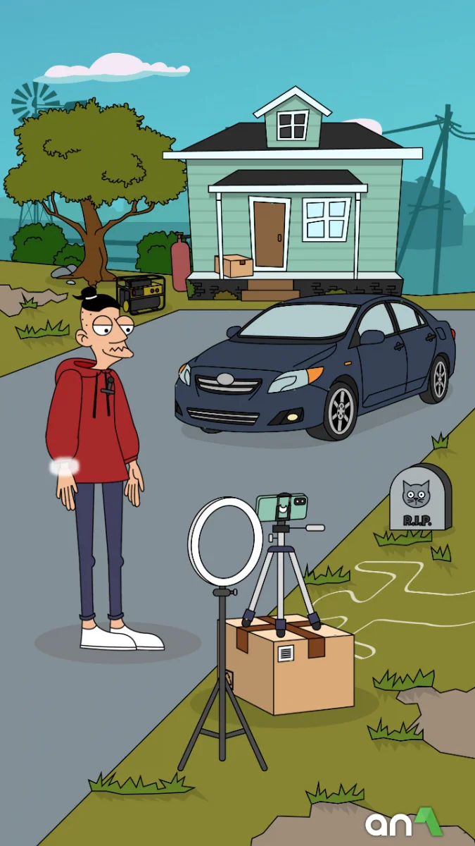 Lamar - Idle Vlogger Mod Apk gameplay screenshot 3