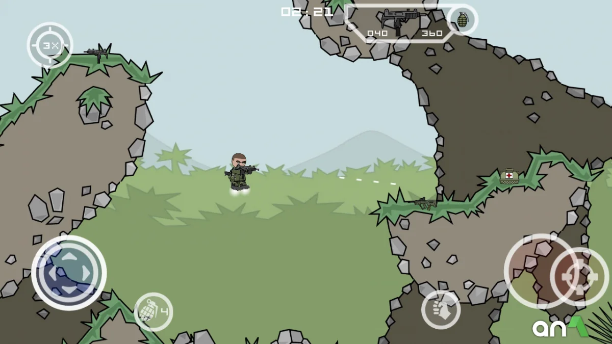 Mini Militia Mod Apk gameplay screenshot 3