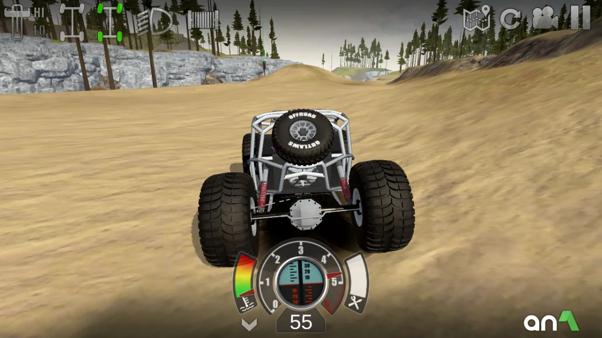 Offroad Outlaws Mod Apk gameplay screenshot 1