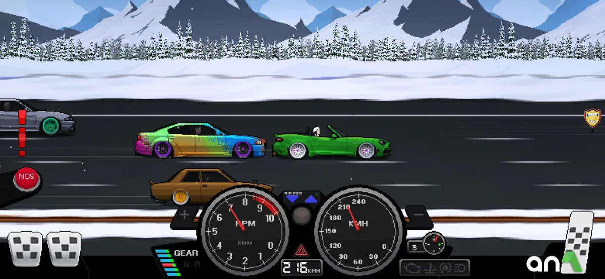 Pixel Car Racer Mod Apk gameplay screenshot 2