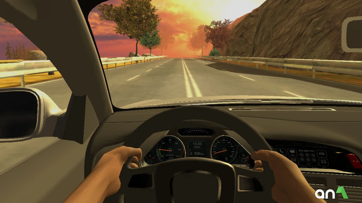 Racing in Car 2 Mod Apk gameplay screenshot 1