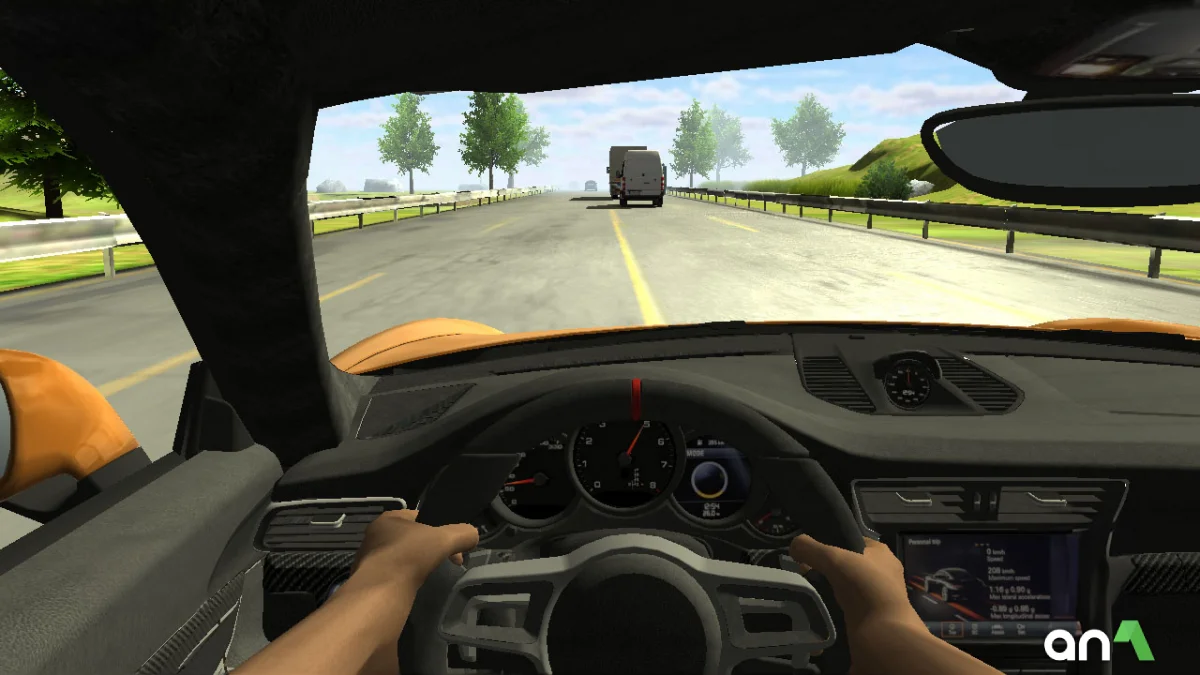 Racing in Car 2 Mod Apk gameplay screenshot 2