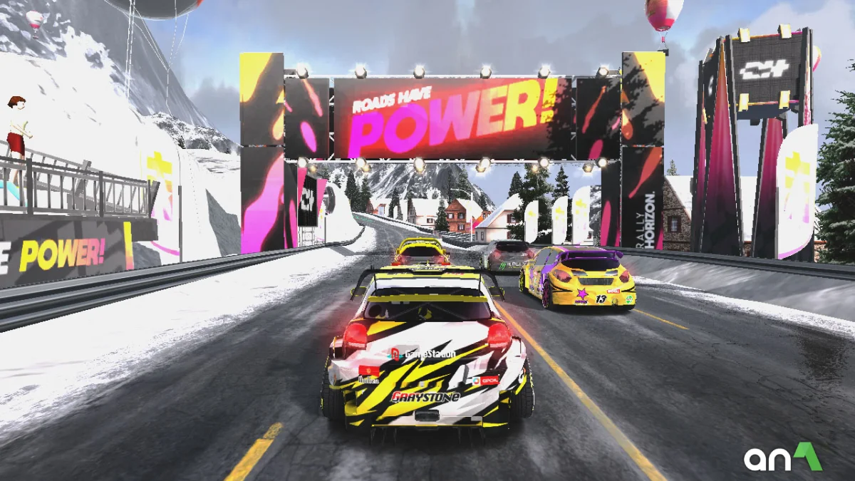Rally Horizon Mod Apk gameplay screenshot 1