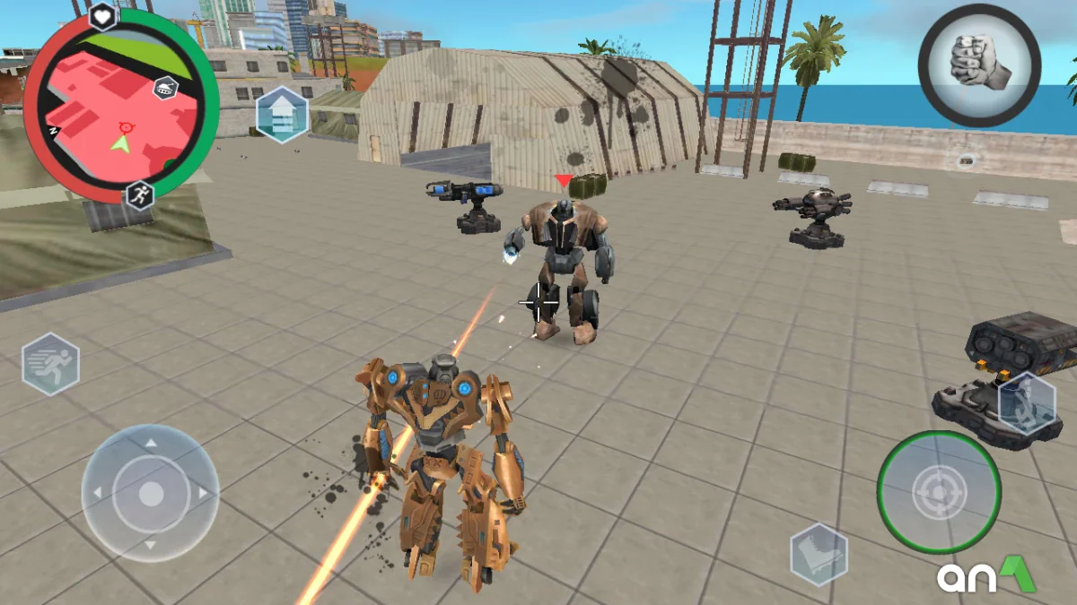 Robot Shark Mod Apk gameplay screenshot 1