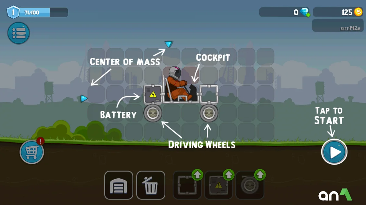 Rovercraft Mod Apk gameplay screenshot 1