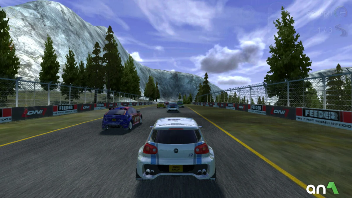 Rush Rally 2 Mod Apk gameplay screenshot 1
