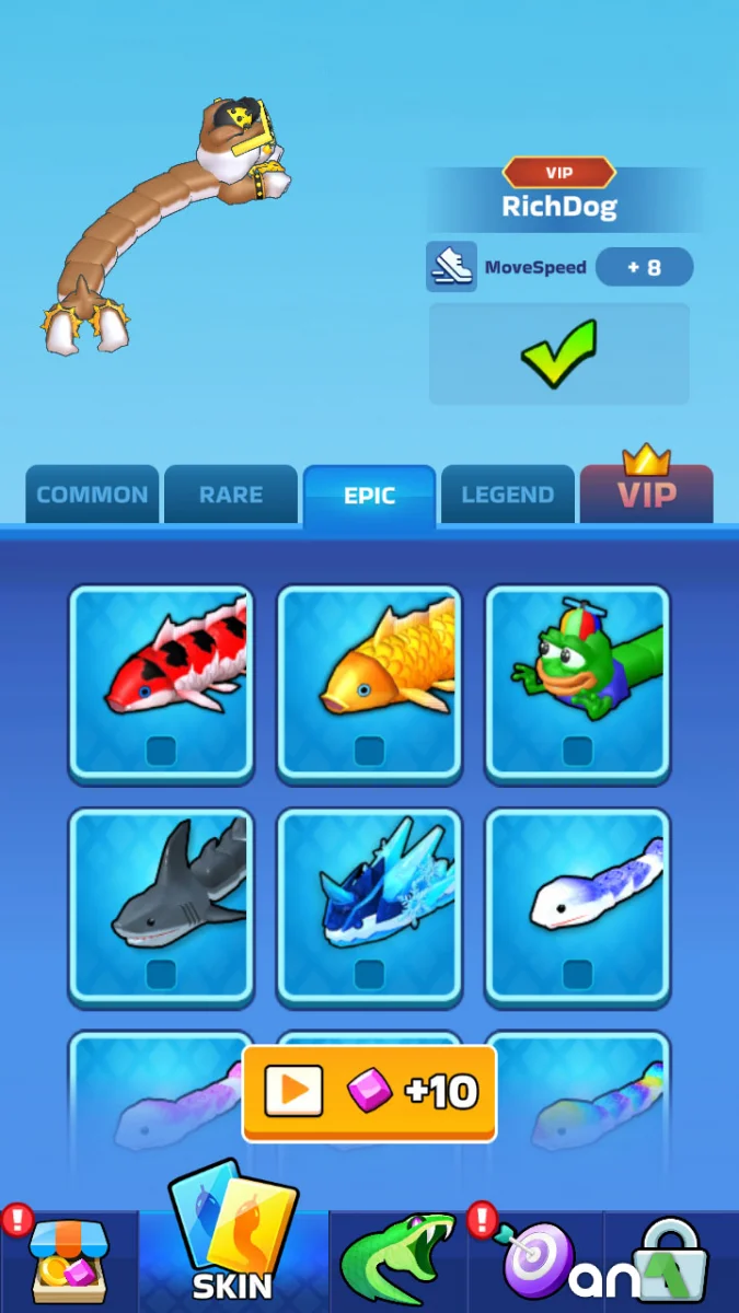 Snake Clash Mod Apk gameplay screenshot 4