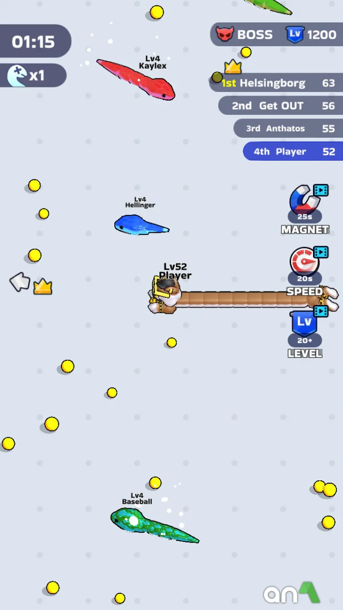 Snake Clash Mod Apk gameplay screenshot 6