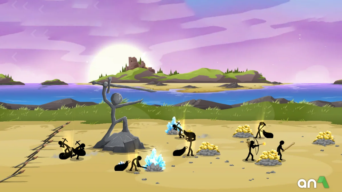 Stick War Saga Mod Apk gameplay screenshot 1