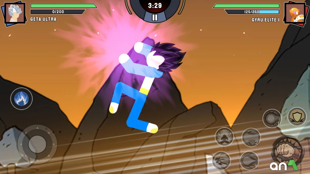 Stickman Warriors Mod Apk gameplay screenshot 1