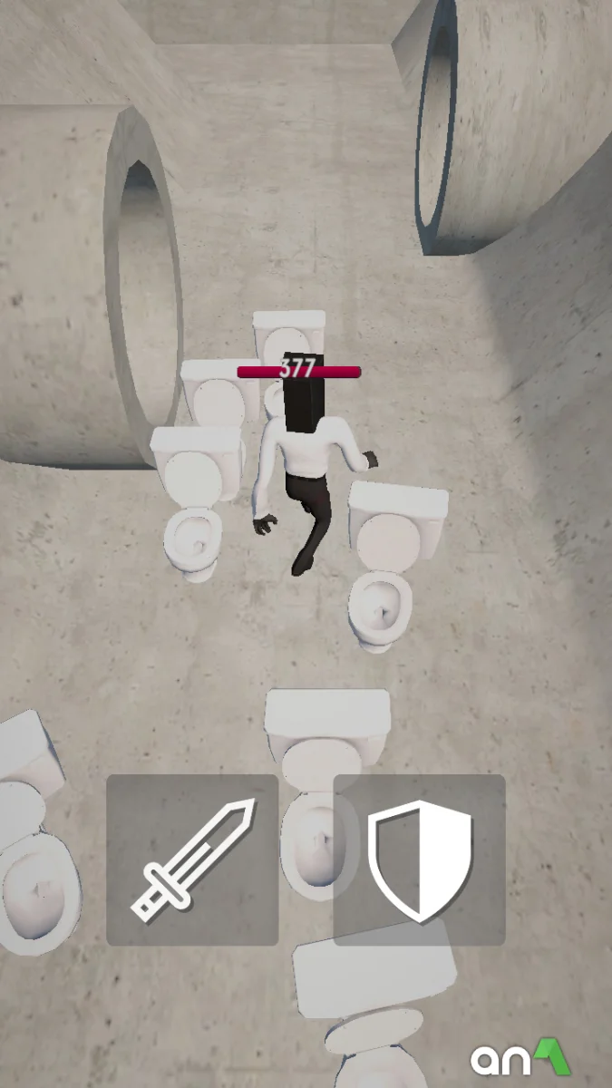 Toilet Fight Mod Apk gameplay screenshot 3