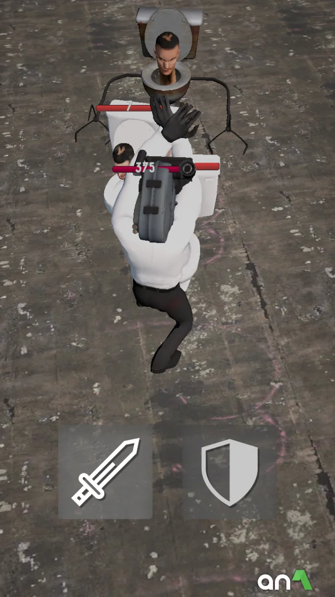 Toilet Fight Mod Apk gameplay screenshot 4