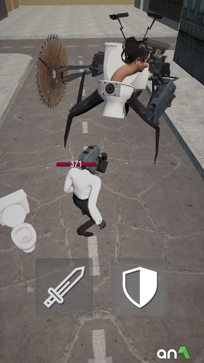 Toilet Fight Mod Apk gameplay screenshot 6