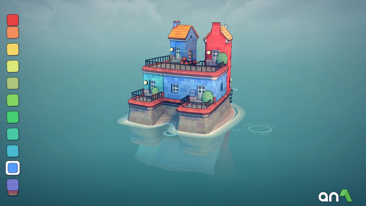 Townscaper Mod Apk gameplay screenshot 1