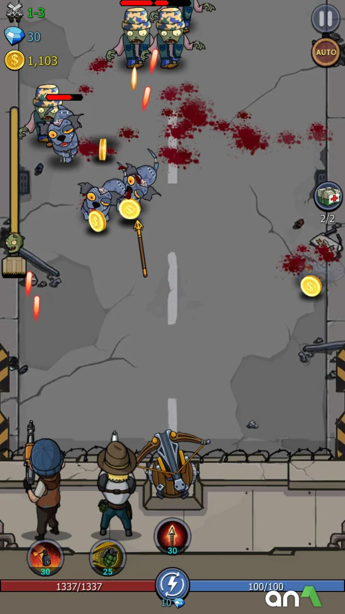 Zombie War Mod Apk gameplay screenshot 3