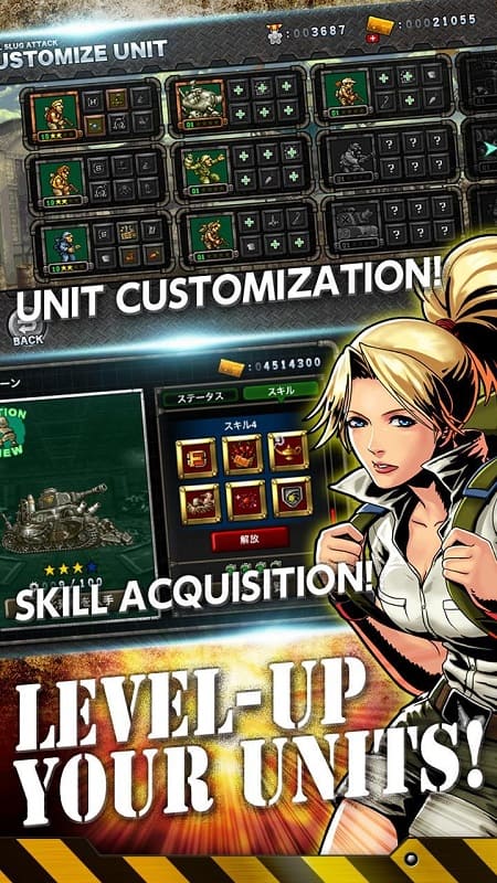 Metal Slug Attack level-up your units