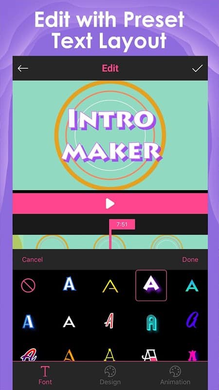 Intro Maker bản mod mở khóa vip